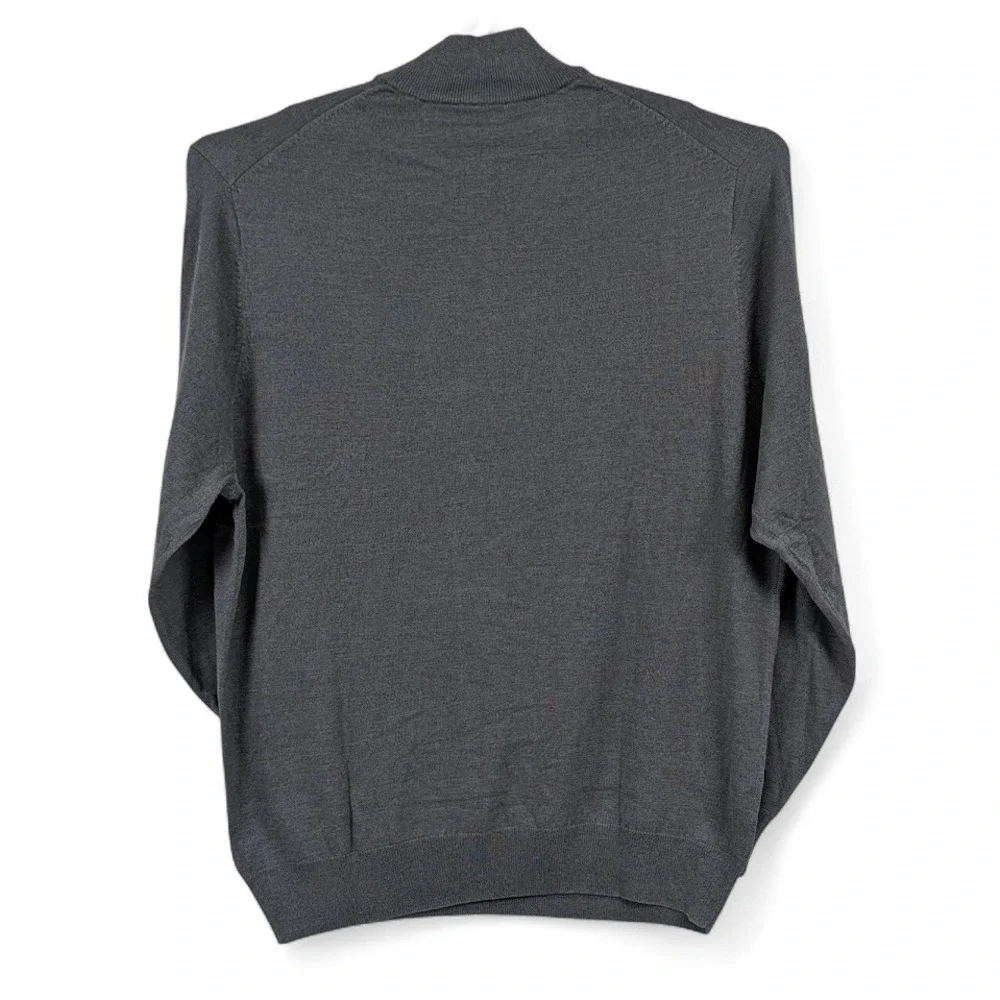 Jos‎ A Bank Signature Collection Silk Mock Neck Sweater Mens XL Charcoal Gray